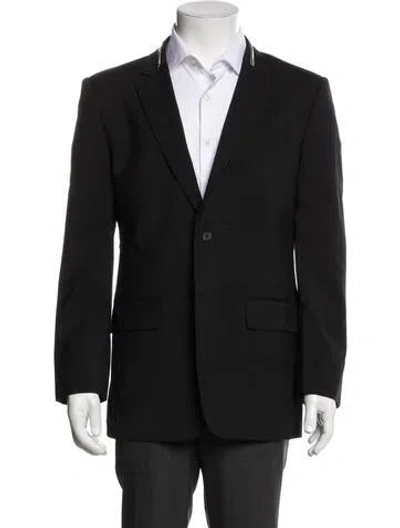 Pre-owned Givenchy Wool Peacoat In Black