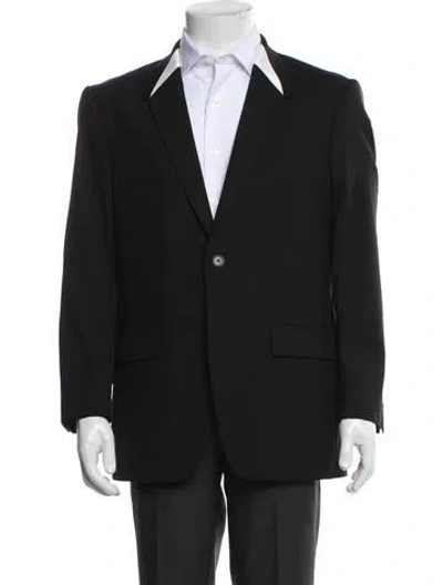 Pre-owned Givenchy Wool Peacoat In Black