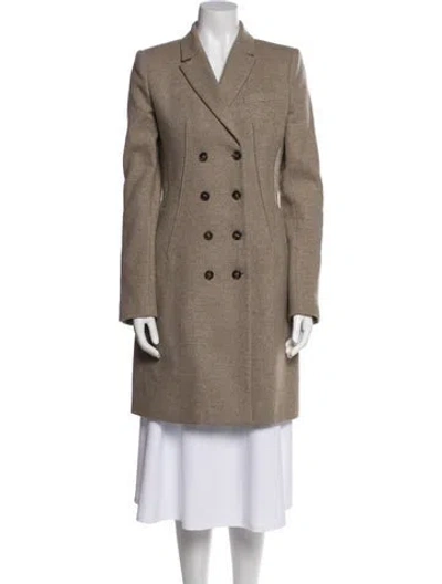 Pre-owned Givenchy Wool Peacoat In Neutral