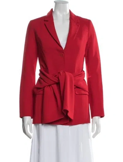 Pre-owned Givenchy Wool Peacoat In Red