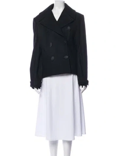 Pre-owned Givenchy Wool Peacoat W/ Tags In Black