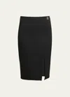 Givenchy Mini Skirt In Wool With 4g Liquid Detail In Black
