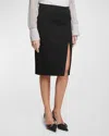 Givenchy Mini Skirt In Wool With 4g Liquid Detail In Black