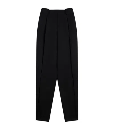 Givenchy Wool Pinch Barrel-leg Trousers In Black