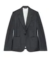 Givenchy Wool Pinstripe Single-breasted Blazer In Gray