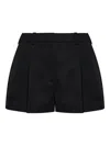 Givenchy Wool Bermuda Shorts Front Pleats Belt Loops In Black