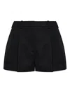 Givenchy Wool Bermuda Shorts Front Pleats Belt Loops In Black