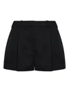 Givenchy Pleated Wool Shorts In Black