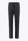 Givenchy Men Wool Trouser With Logoed Bands On The Side In Black