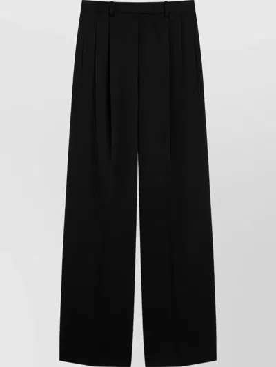 Givenchy Wool Pleated Tailored Trousers In Black