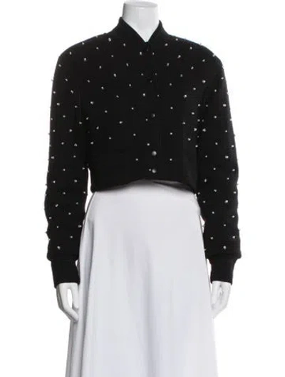 Pre-owned Givenchy Wool Polka Dot Print Evening Jacket In Black