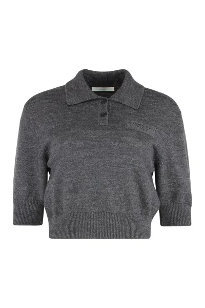Givenchy Comme Des Garçons Shirt Wool Polo In Gray