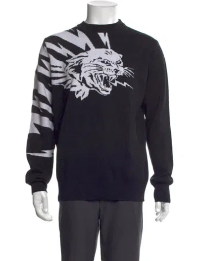 Pre-owned Givenchy Wool Printed Pullover In Black