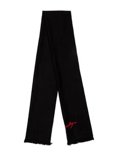 Pre-owned Givenchy Wool Printed Scarf In Black