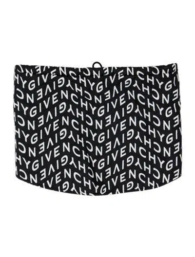 Pre-owned Givenchy Wool Printed Scarf In Black