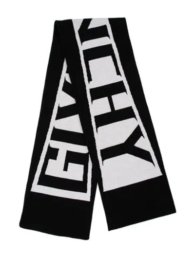Pre-owned Givenchy Wool Printed Scarf In Black