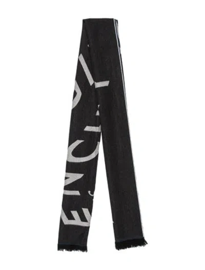 Pre-owned Givenchy Wool Printed Scarf In Blue