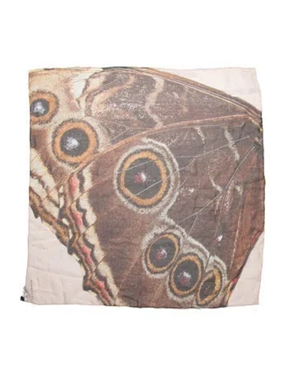 Pre-owned Givenchy Wool Printed Scarf In Brown