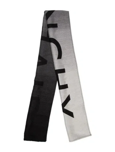 Pre-owned Givenchy Wool Printed Scarf In Gray