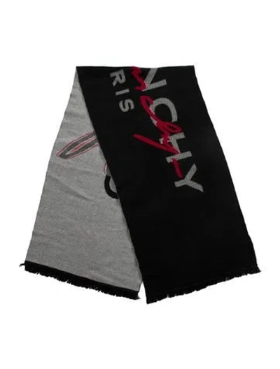 Pre-owned Givenchy Wool Printed Scarf In Red