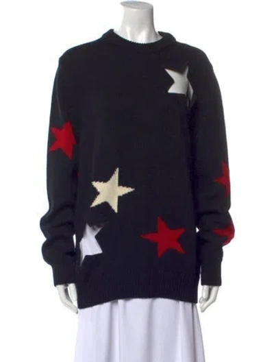 Pre-owned Givenchy Wool Printed Sweater In Black