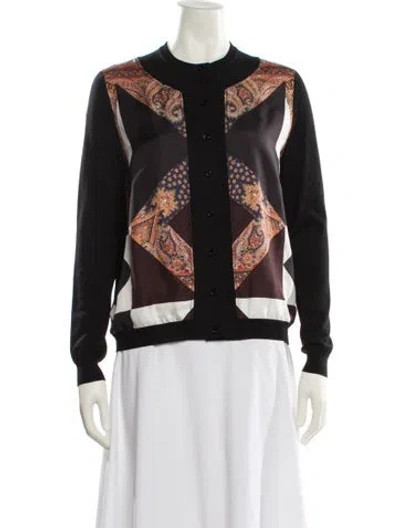 Pre-owned Givenchy Wool Printed Sweater In Black