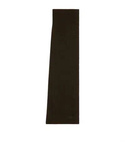 Givenchy Wool Rib-knit Scarf In Green