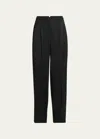 Givenchy Wool Satin Straight-leg Trousers In Black