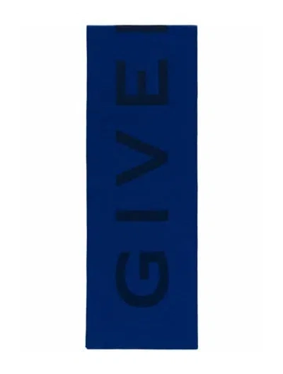 Pre-owned Givenchy Wool Scarf W/ Tags In Blue