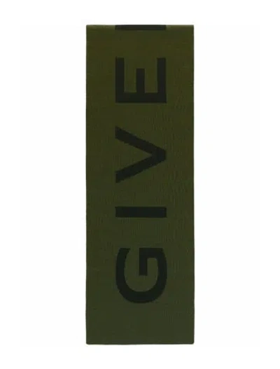 Pre-owned Givenchy Wool Scarf W/ Tags In Green