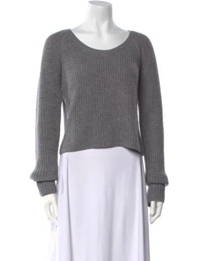Pre-owned Givenchy Wool Scoop Neck Sweater In Gray