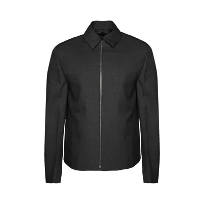 Pre-owned Givenchy Wool Shirt Jacket 'grey Mix' | Men's Size 56