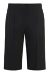 Givenchy Black Wool Shorts For Women In Black
