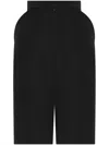Givenchy Knee-length High-waisted Shorts Wide Leg In Schwarz