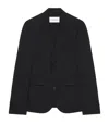 Givenchy Deconstructed Single Breasted Jacket In Flannel In Black