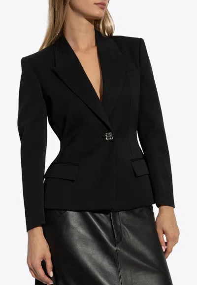 Givenchy Wool Single-breasted Fitted Blazer In Black