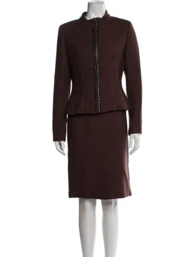 Pre-owned Givenchy Wool Skirt Set In Brown