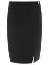 Givenchy Mini Skirt In Wool With 4g Liquid Detail In Black