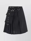 GIVENCHY WOOL SKIRT WITH ASYMMETRICAL HEM AND UTILITY POCKETS