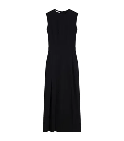 Givenchy Wool Sliced Midi Dress In Black