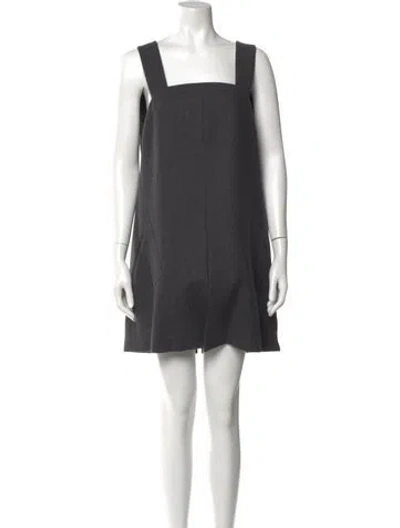 Pre-owned Givenchy Wool Square Neckline Romper In Gray