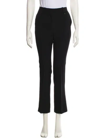 Pre-owned Givenchy Wool Straight Leg Pants In Black