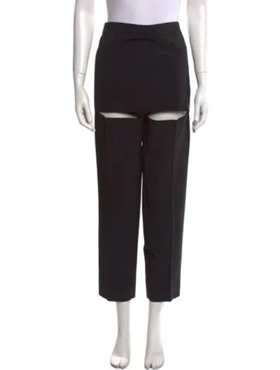 Pre-owned Givenchy Wool Straight Leg Pants In Black