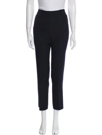 Pre-owned Givenchy Wool Straight Leg Pants In Black