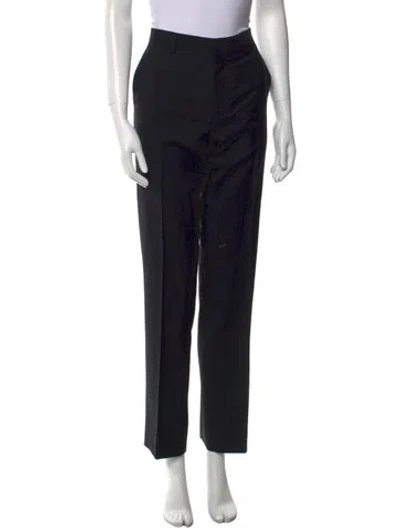 Pre-owned Givenchy Wool Straight Leg Pants In Black