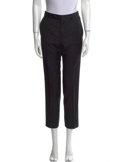 Pre-owned Givenchy Wool Straight Leg Pants In Black