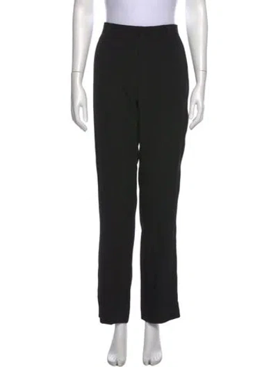 Pre-owned Givenchy Wool Straight Leg Pants In Black