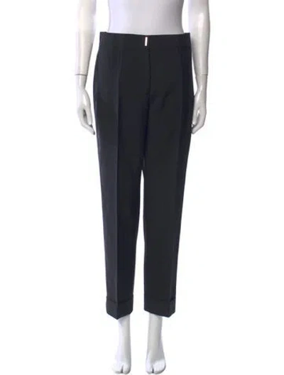 Pre-owned Givenchy Wool Straight Leg Pants In Black
