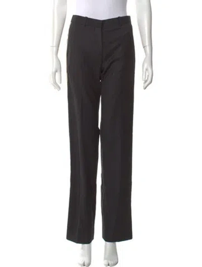Pre-owned Givenchy Wool Straight Leg Pants In Black