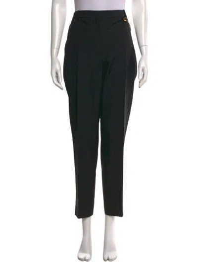 Pre-owned Givenchy Wool Straight Leg Pants In Black